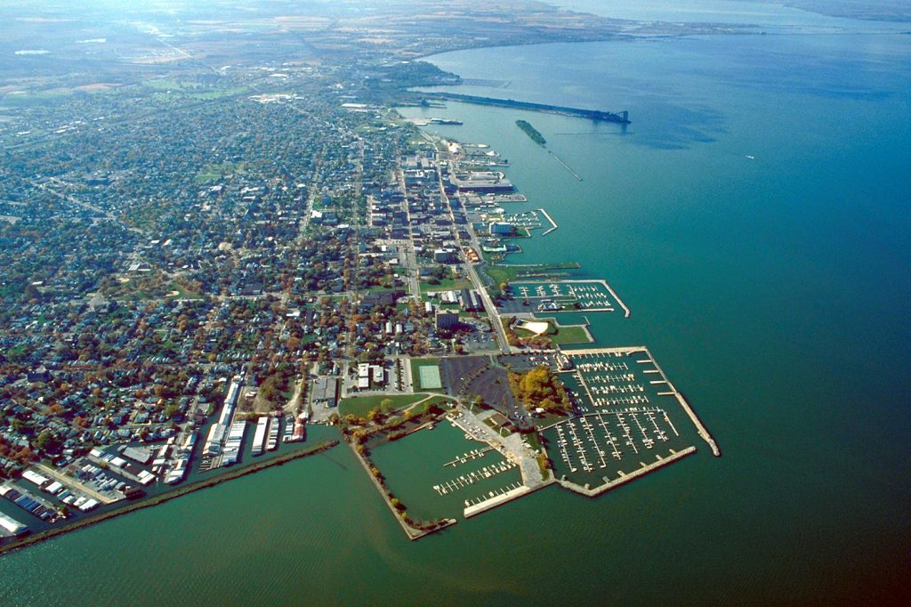 Aerial view of Sandusky, Ohio courtesy of Wikipedia